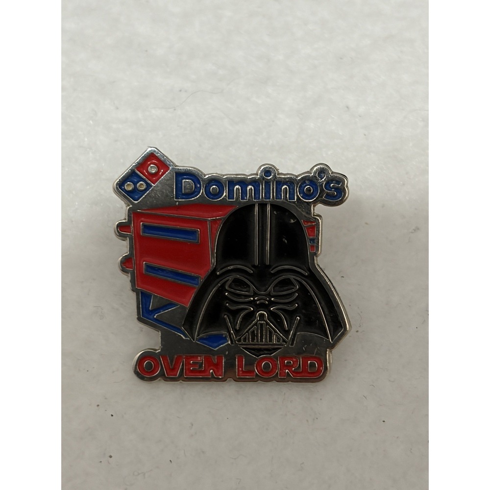 Vintage Domino's Pizza Enamel Hat Pin Star Wars Darth Vader Oven Lord